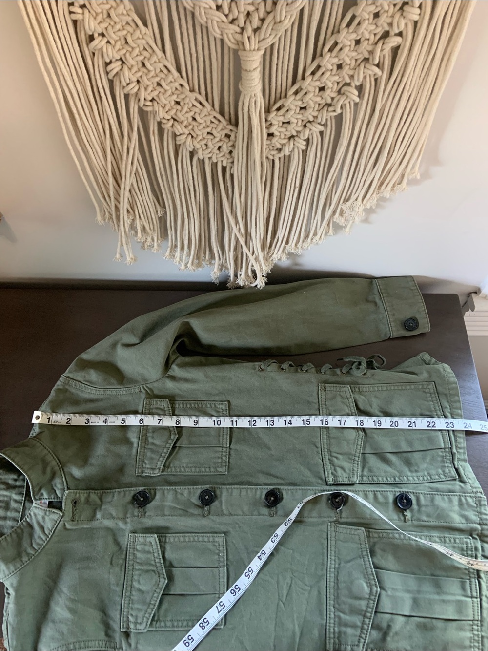 TORY BURCH Field Military Utility Lace Up Jacket Green Size XS - Picture 13 of 16